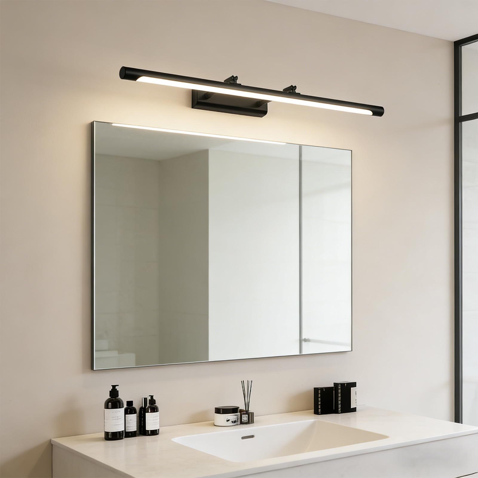 Lámpara de espejo de baño de 42cm con iluminación de pared impermeable 8