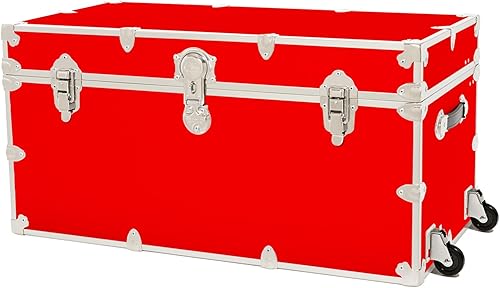 Miniatura 31 de Rhino Trunk & Case Baúl XXL de vinilo en relieve de cuero, cofre universitario, almacenamiento en el hogar, asiento de dormitorio, reposapiés de