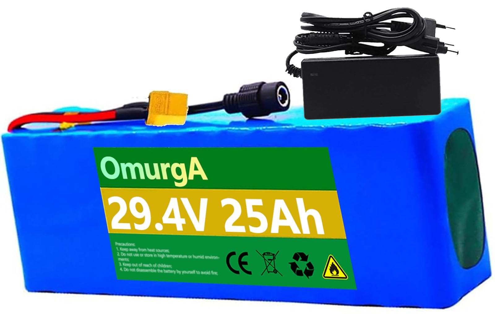 Batteries pour Vélo 24V 29.4V 8Ah 10Ah 12Ah 15Ah 18Ah 20Ah 25Ah, Batterie Velo Électrique 24V Pliante au Lithium-ION Batterie avec Chargeur, pour E-Bike 200W ~500W Moteur 29.4V 10AH,XT60
