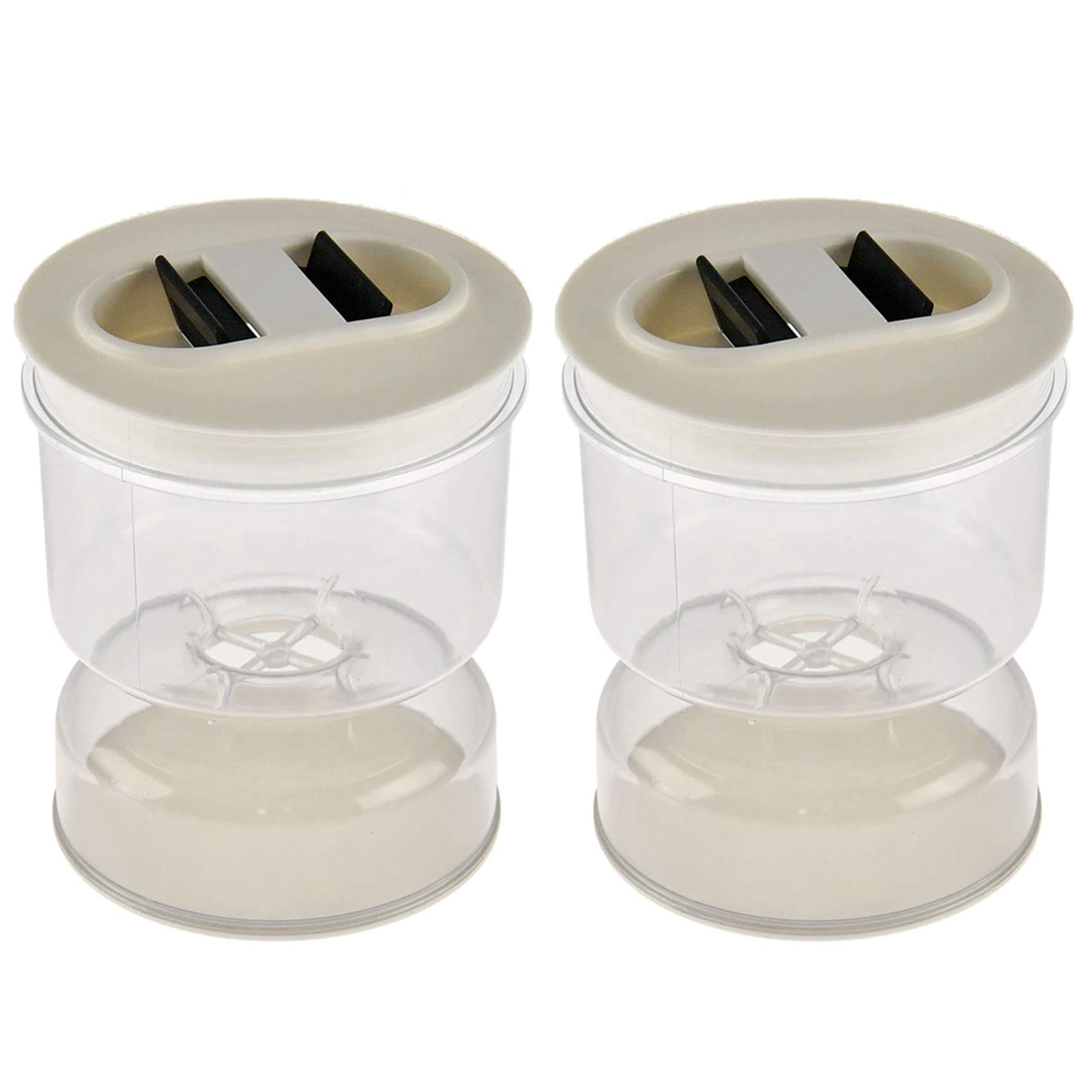 Hndhbfgrt 2X Jar Dry and Wet Dispenser and Olives Hourglass Jar Container for Home Kitchen Separator Organizer