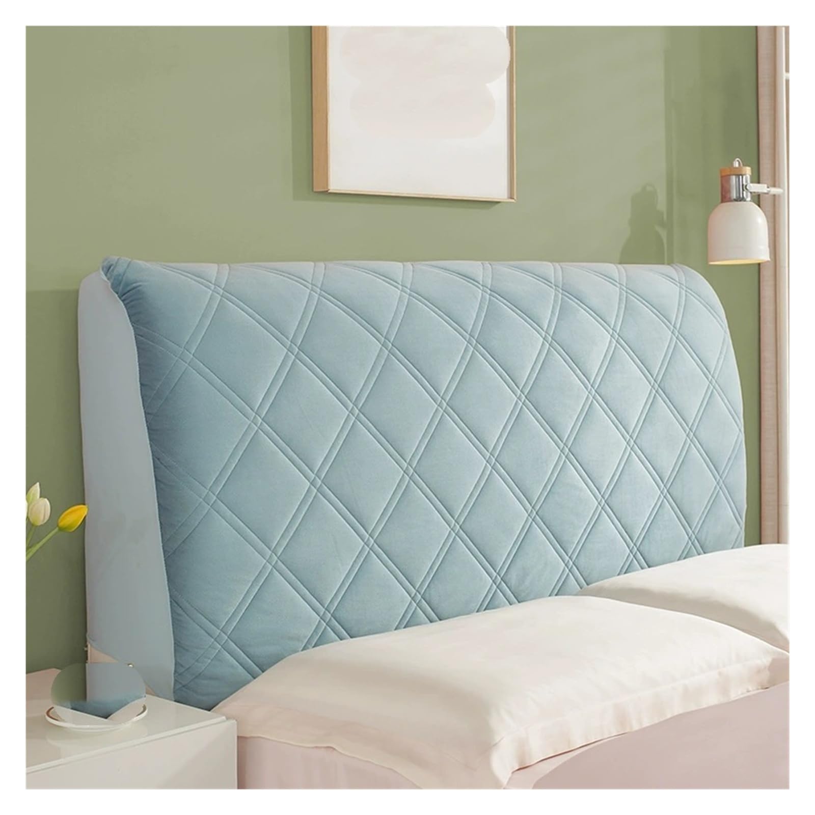 ECPGPMDLDT Stretch Bed Headboard Bed Head Cover Slipcover Backrest Cover Headboards Beds Cover Protective Universal Dustproof(N,160CM)