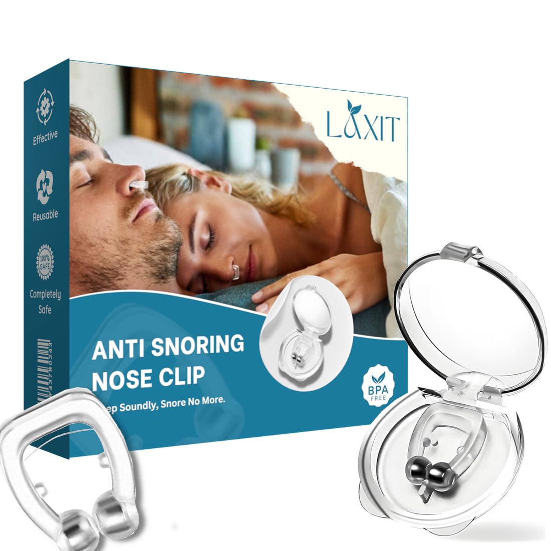 Laxit Anti Snoring Device, Snore Free Nose Clip, Snoring Solution, snoring stopper, Sleeping Aid Devices for Ease Breathing, Silicone Magnetic Nose Clip For Men Women Relieves Nasal Better Breath (1) (B0BNL1KZPJ) Amazon Price History, Amazon Price Tracker