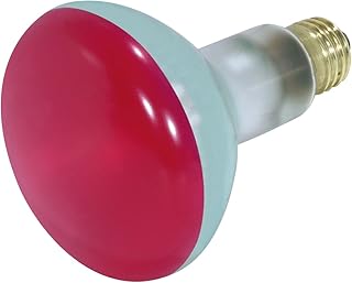 Satco S3240 75 Watt BR30 Incandescent 130 Volt Medium Base Light Bulb, Red