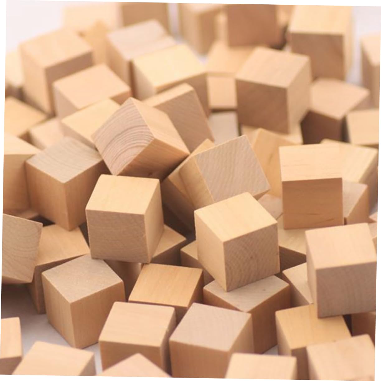 Tofficu Bloques de Madera Beige Cubos Pequeños de Madera 36 para Manualidades Diy para Proyectos Artísticos y Decoración Creativa