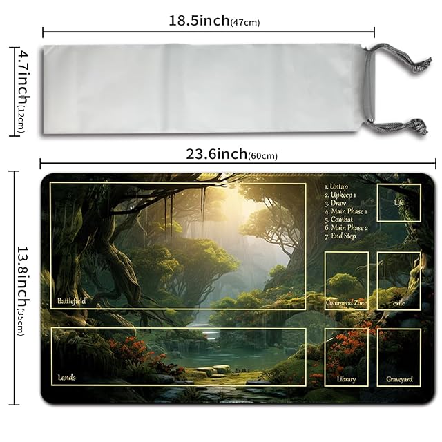 Foto 3 de 5 de MPLR BOARD GAME Alfombra de juego Premium 60x35cm TCG Compatible con OCG CCG RPG MTG Alfombrilla de juego