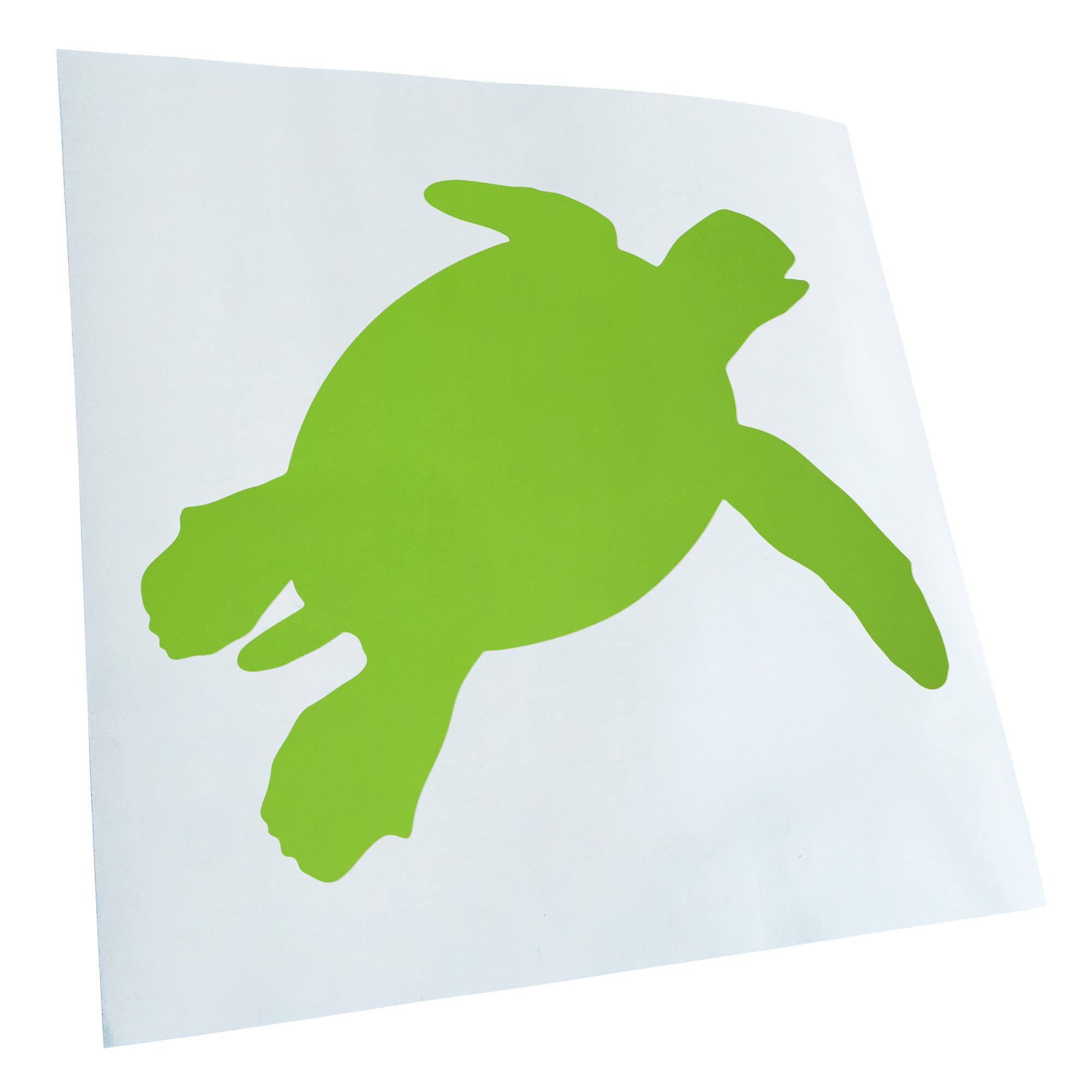 Kiwistar - Car Sticker - Green - 50 x 42 cm Turtle Silhouette Sticker for Car, Laptop, Bicycle, Truck, Motorcycle, Multicoloured JDM Decal Racing