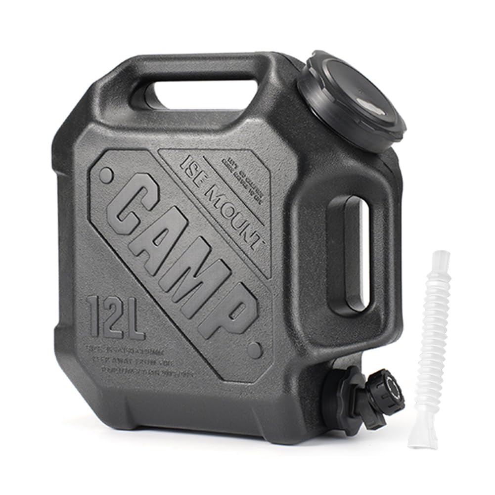 Fiorky 12L Water Containers with Spigot, BPA Free Water Jug, Water Storage Container Leak-Proof Portable Water Tank Large Capacity Water Dispenser Carrier for Vehicle, Car, Hiking, Camping