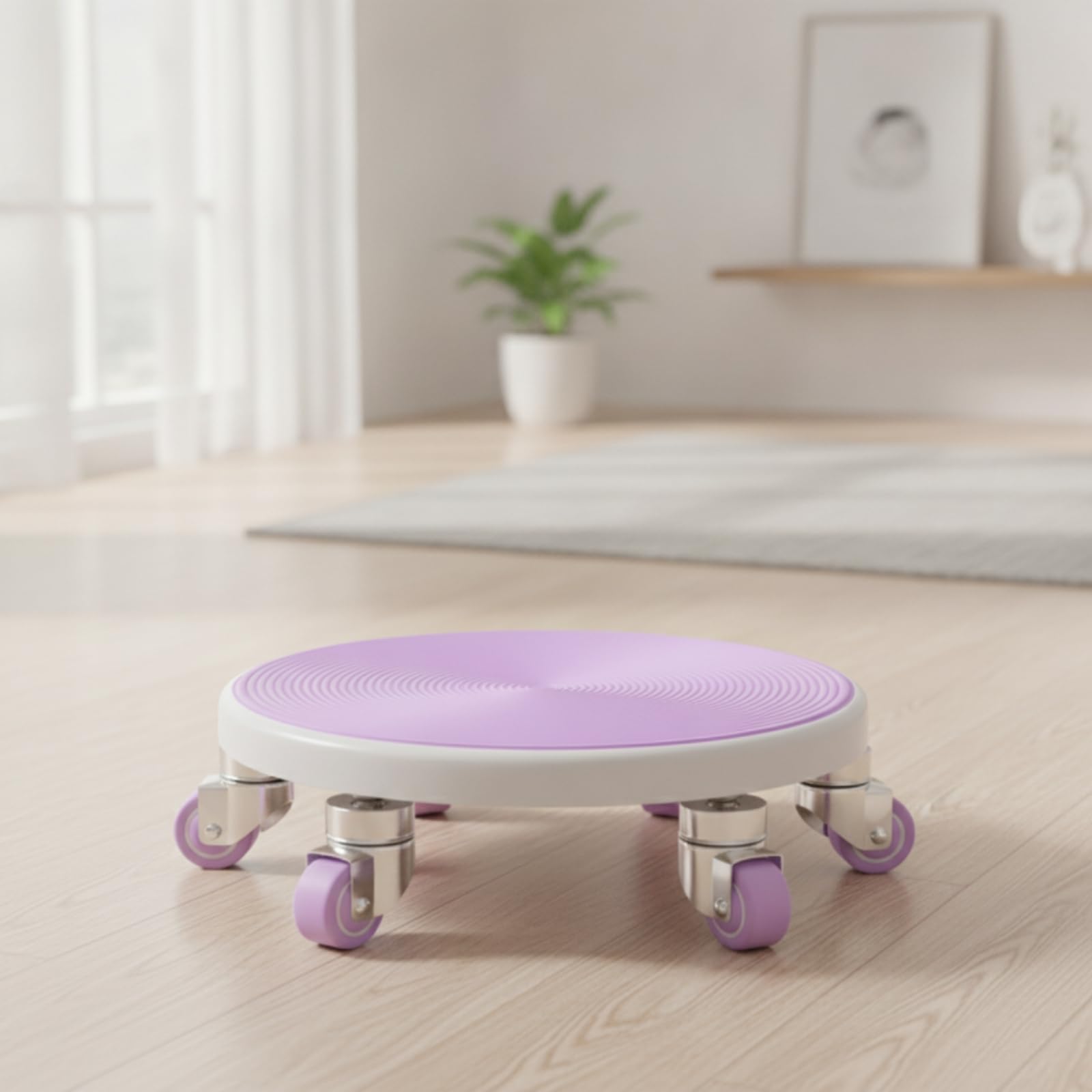 Rullo Addominale a Sei Rotelle Ruota, Array, Rosa Vivace, Modello Aggiornato A Sei Ruote Con Tappetino Rotondo In Omaggio