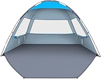 Vista 10 de Gorich - Tienda de campaña de playa con refugio solar para 3/4-5/6-7/8-10 personas con protección UV UPF 50+, toldo de playa ligero y fácil