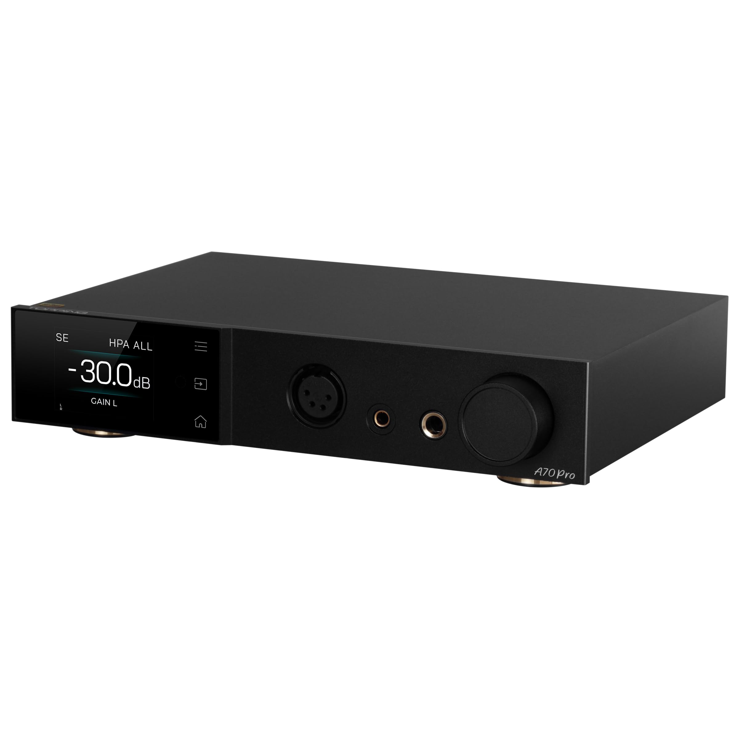 TOPPING A70 Pro Headphone Amp & Preamp – 17000mWx2 Power Output, T'ang-ku-la Module, 147dB Dynamic Range, 8 Volume Memories, Precise R2R Volume
