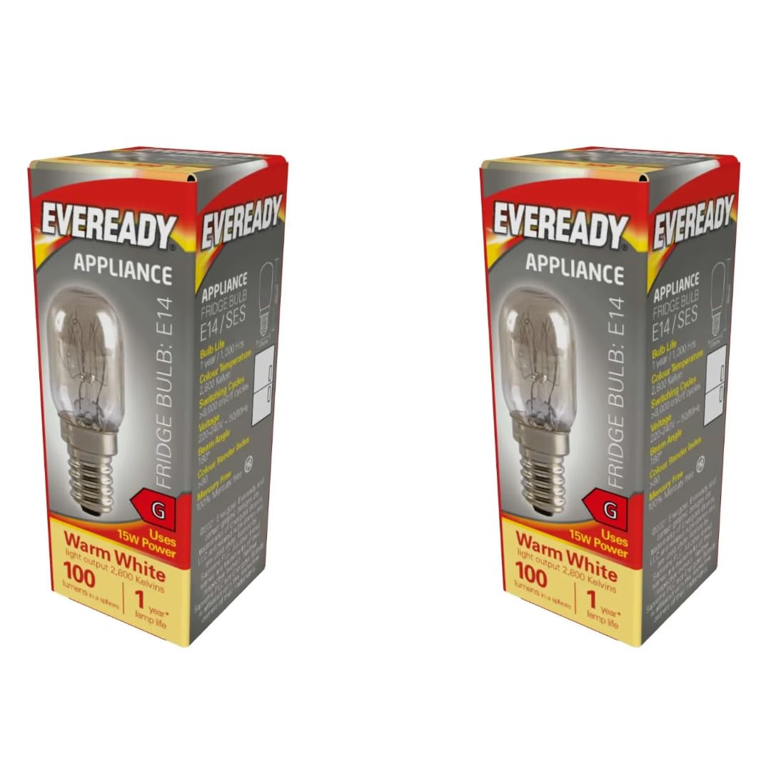 5 X Fridge Bulb Freezer 15w E14 Refrigerator Lamp Appliance Light SES Pygmy 240V