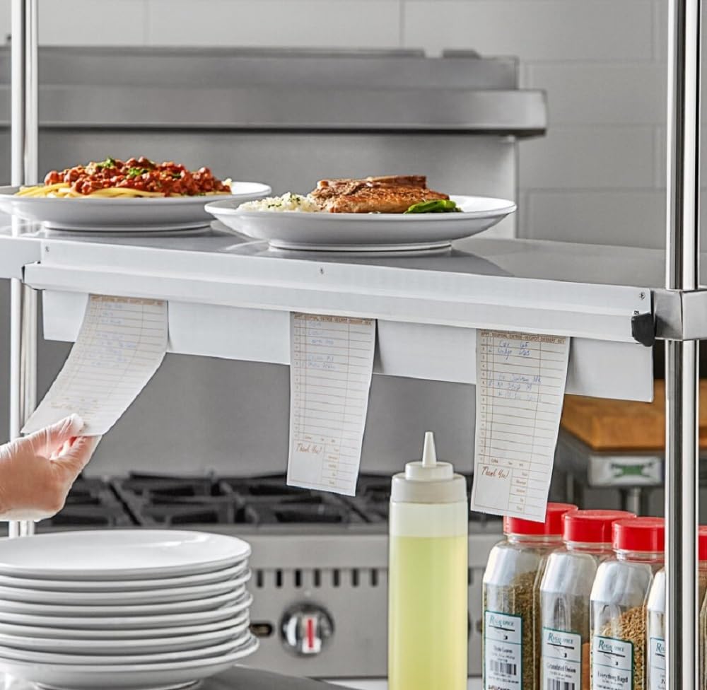 Soro Essentials- 30” Aluminum Check Minder- Check Rack for Commercial Kitchen Check Ticket Order Slip Holder Restaurant Rail for Kitchen Cafe Bar and Restaurants
