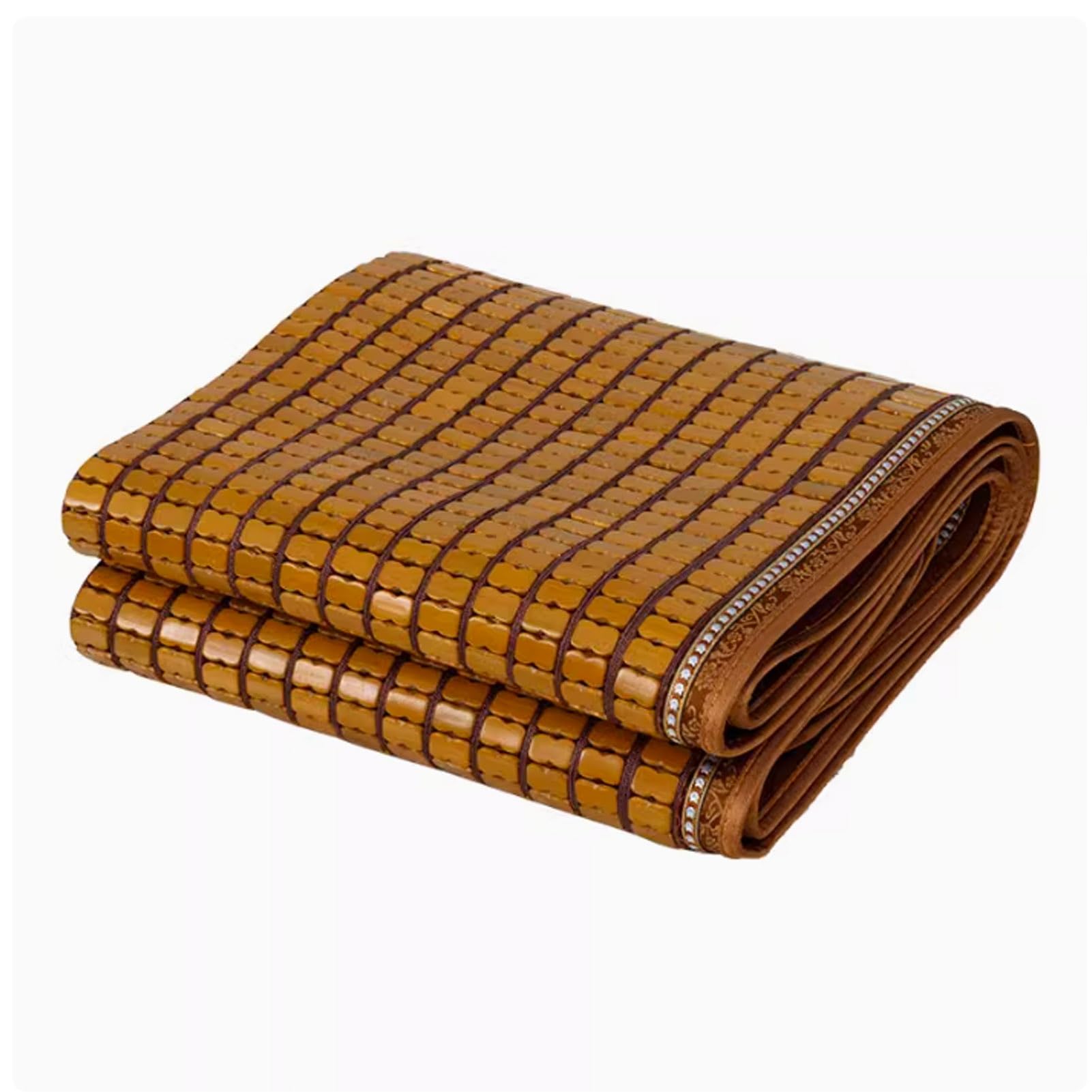 Bamboo Sleeping Mat, Bamboo Cooling Mat Multiple Sizes Folding Summer Mattress Topper Breathable(120x190cm/47.2x74.8'')