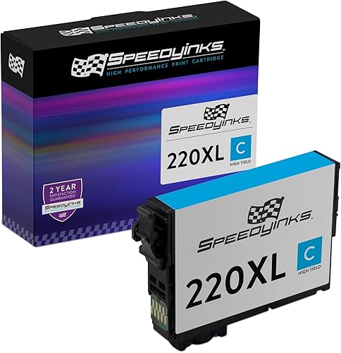 SPEEDYINKS Repuesto remanufacturado para Epson 220XL Cartucho de tinta 220 XL T220XL220 alto rendimiento (cian) para Epson Workforce WF2760 WF2630