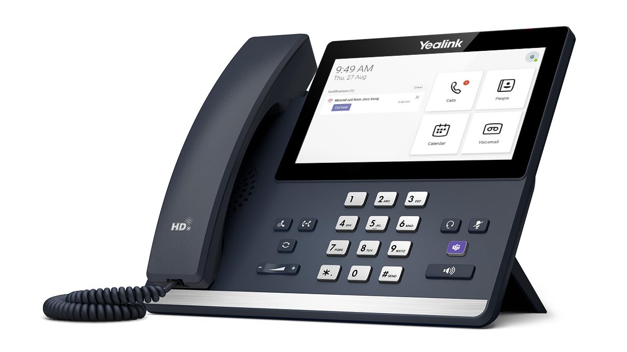 Yealink MP56 E2 Teams IP-Telefon – 7" Touchscreen, Android 13, HD-Audio, Bluetooth 5.2, Dualband WLAN, dedizierte Teams-Taste, PoE-Unterstützung