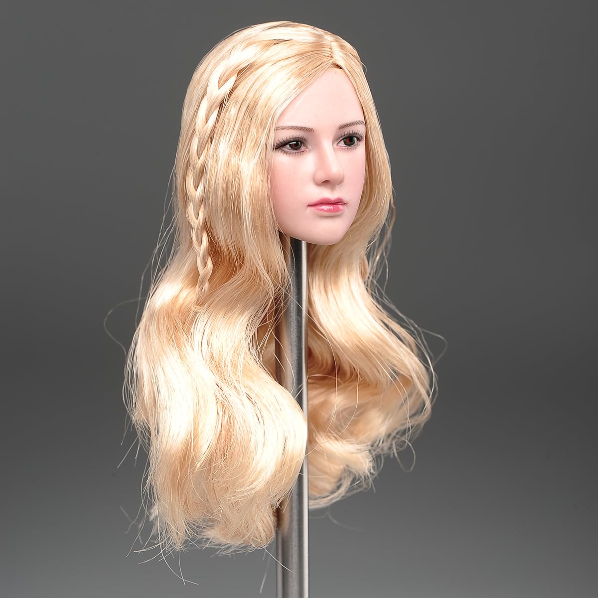 Tête miniature militaire à échelle 1/6 - Modèle de tête de valkyrja - Pour figurines d'action de 30,5 cm - Collection de corps (blond)