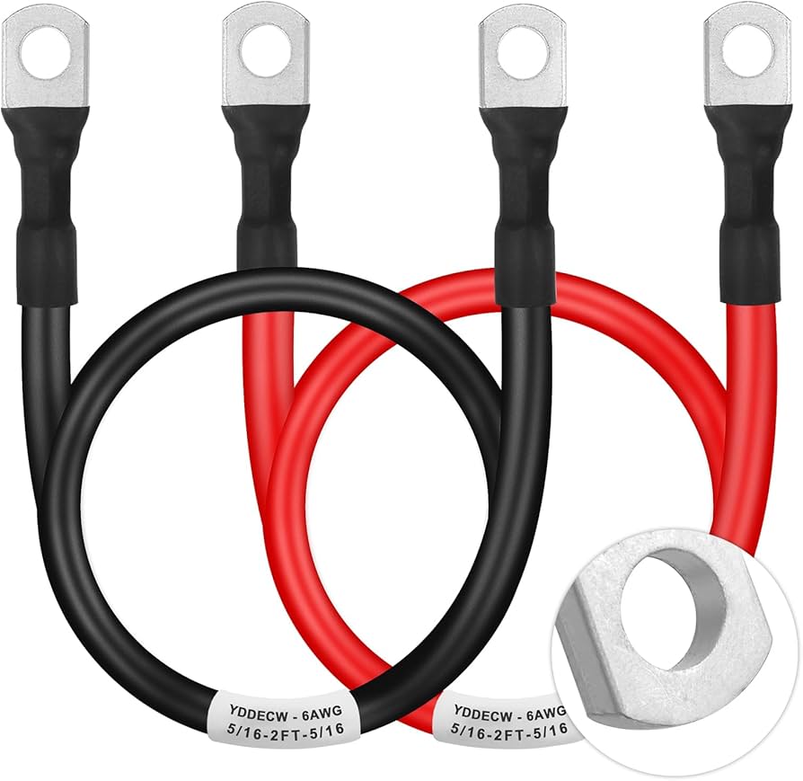 Cross-section view of a 6 gauge automotive battery cable