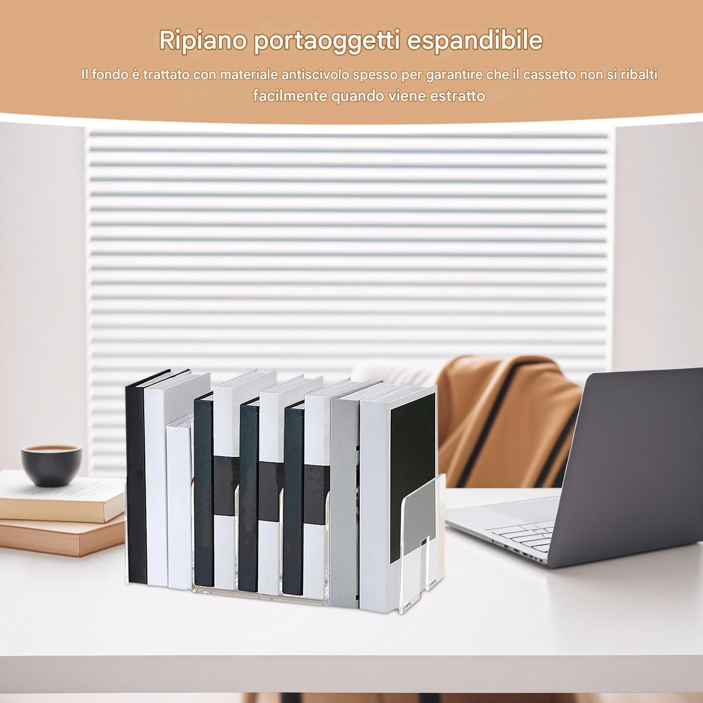 Portacarpetas de escritorio 2 piezas 5 compartimentos para papel formato