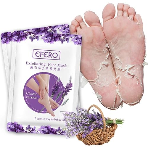 Ardorlove 5 pares de máscara exfoliante para pies máscara exfoliante para el cuidado de los pies máscara para pies de bebé y quitar la piel muerta