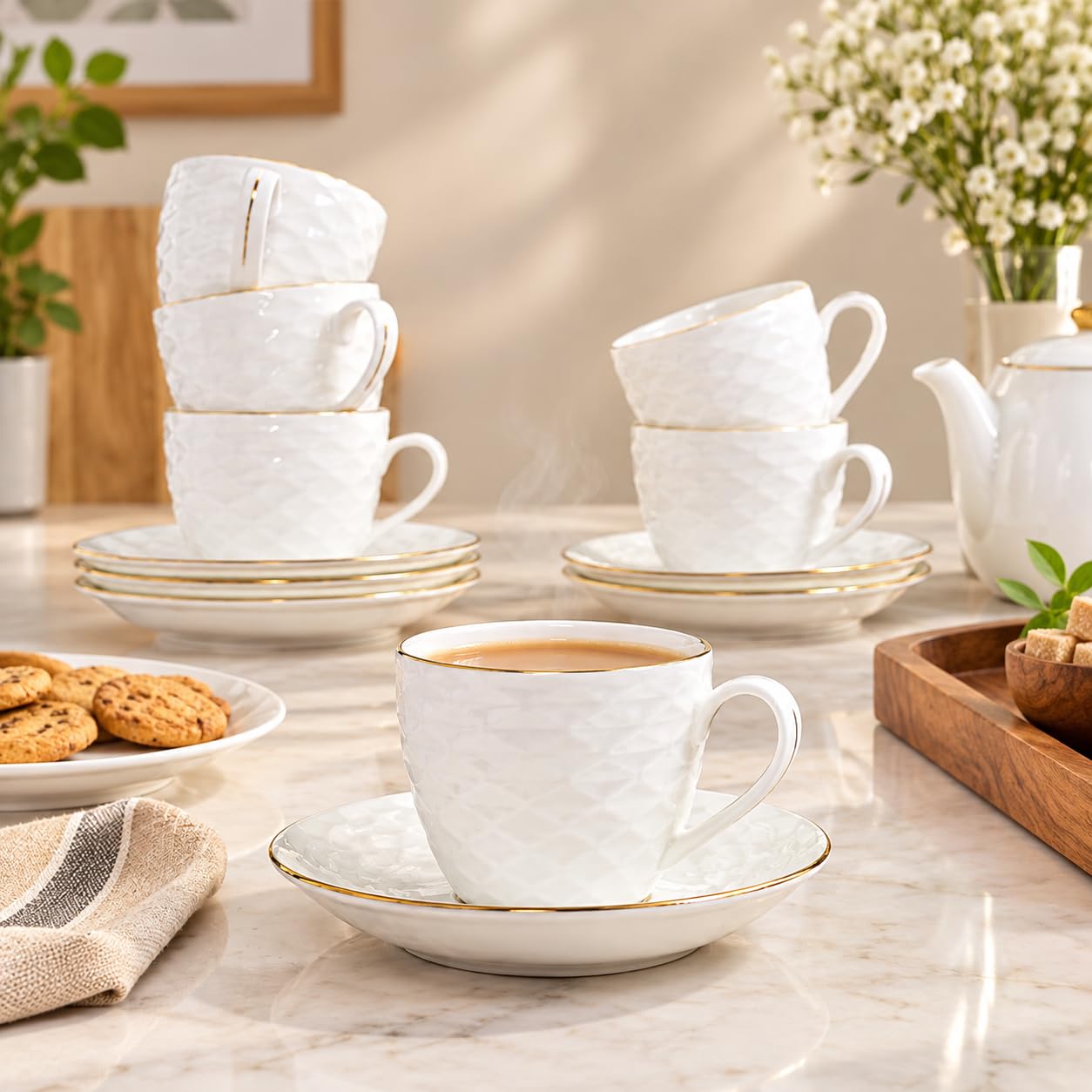Femora Gold Line Tea Pot & Kettle - 1000ml -9