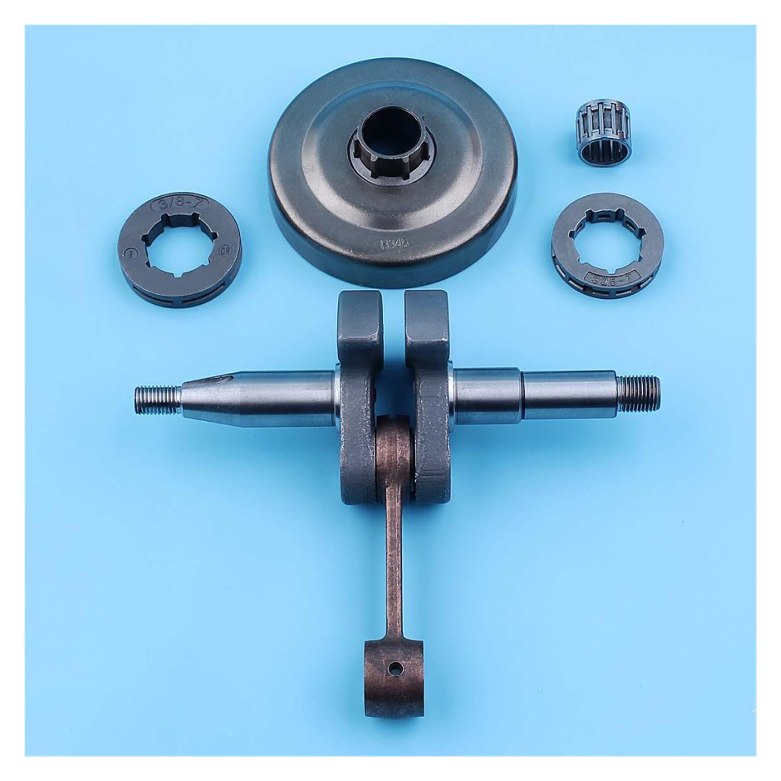 Cigüeñal embrague tambor rueda dentada llanta aguja cojinete Kit for Husqvarna 340 345 350 motosierra 503 85 80-71