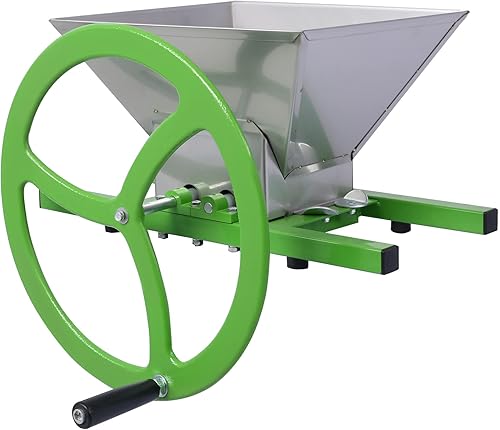 Miniatura 7 de Trituradora de frutas y manzanas, trituradora manual de 7L1.8 galones con mango de rueda, trituradora portátil para prensado de vino y sidra