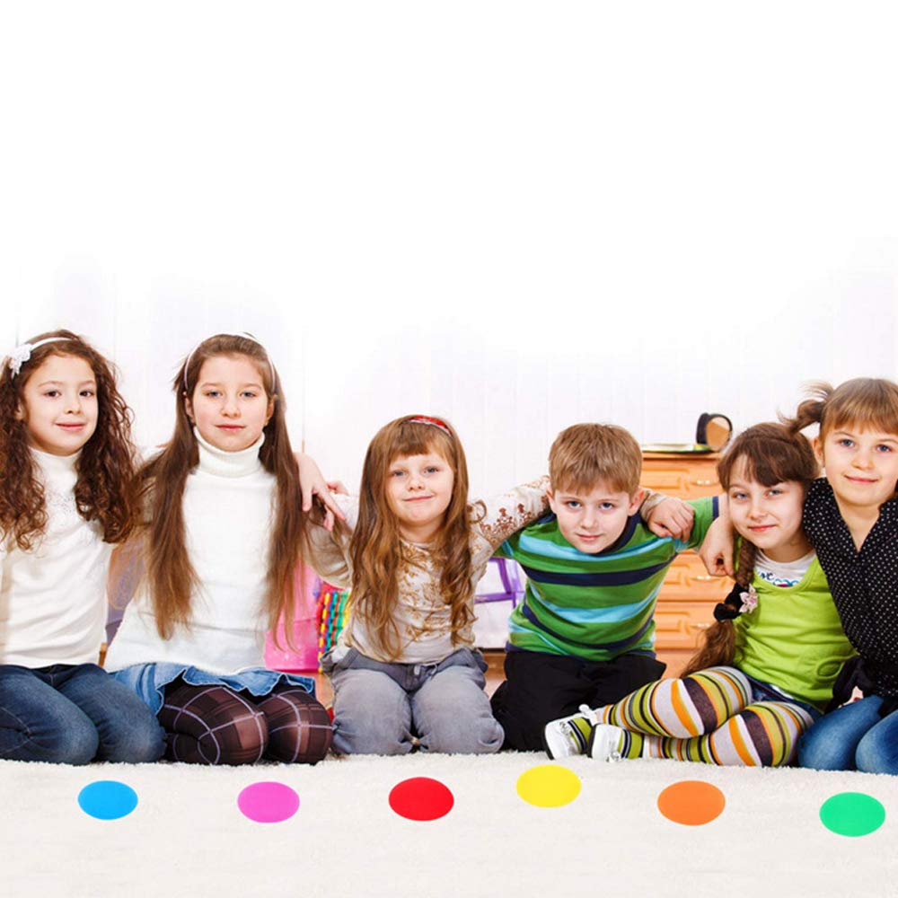 Qtopun Teppichpunkte 30 Stück - 10,2cm Bunte Sitzmarkierungen Für Kindergarten & Sport