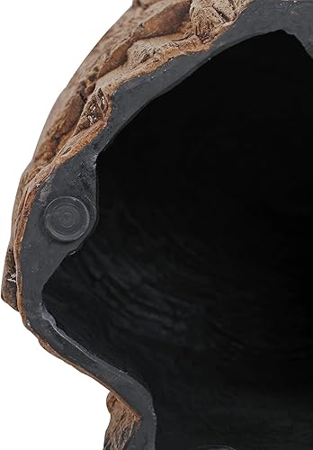 Miniatura 6 de Patiorama Mesa auxiliar de hormigón para exteriores, mesa redonda de 14.6 pulgadas, taburete de tocón de madera sintética, mesa auxiliar de patio,