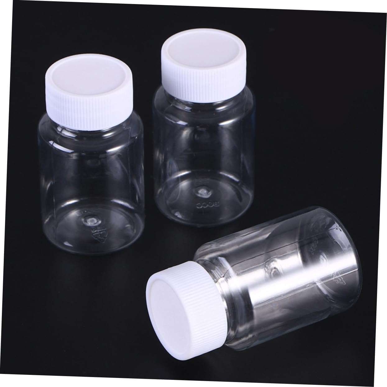 IMIKEYA 22 Botellas de Viaje de Plástico Transparente Tapa y Boca Ancha, 80 Ml, Resistentes y Multipropósito para Líquidos y Medicamentos en Viajes