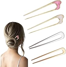 Aston Andia 4 Pcs Exquisite Hair Pin,Hair Stick For Bun Hairpin U Shaped Fashionable Women's Hair Accessories Selection Hair Clips Suitable For Women Girls