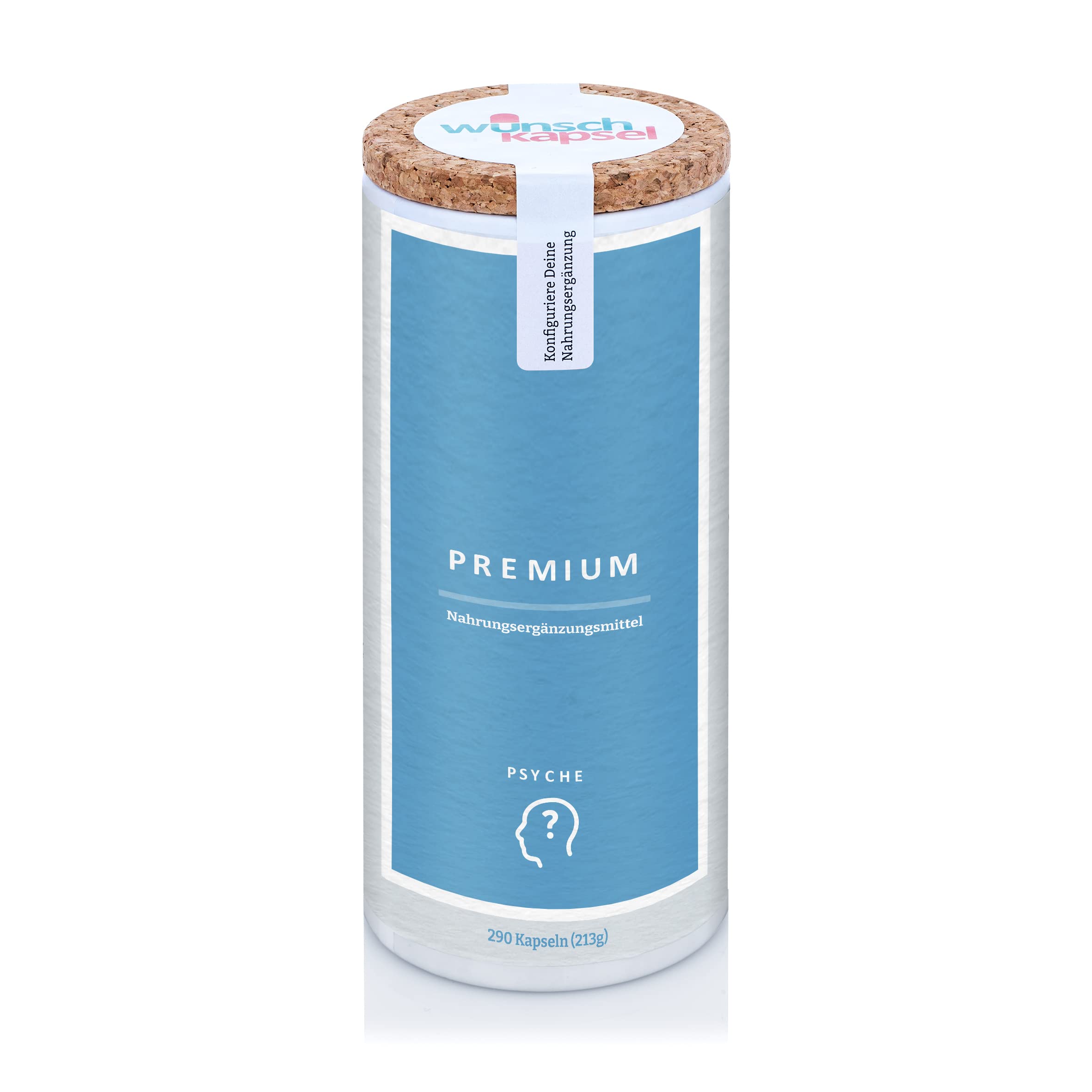 PSYCHE Premium Ergänzung | exklusiv mit Neuro-Teyanin und OciBest | 290 Kapseln aus Deutschland | Unterstützung für Geist und mentale Stärke