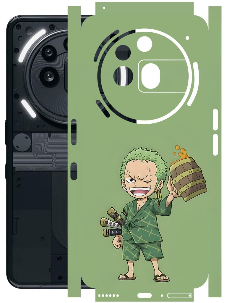 AtOdds Mobile Skin Sticker Wrap | Compatible for Nothing Phone 3A PRO (5G) | Scratchproof Matte Finish | Full Coverage for All Sides & Camera Protection (Anime-10)-image-39