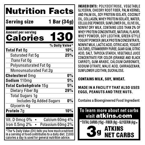 Atkins Endulge Treat Strawberry Cheesecake Dessert Bar, 6 Ounce (5 Bars) #TOP2