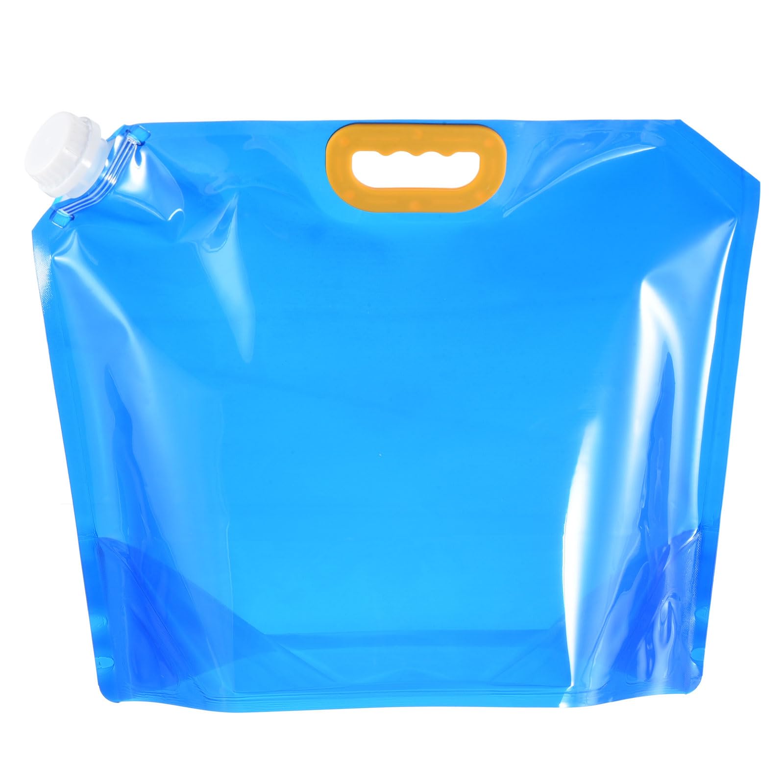 PATIKIL 2.6 Gallon Collapsible Water Container Bag, Plastic Storage Jug Folding Water Bag for Camping, Hiking, Emergency Water Storage, Blue