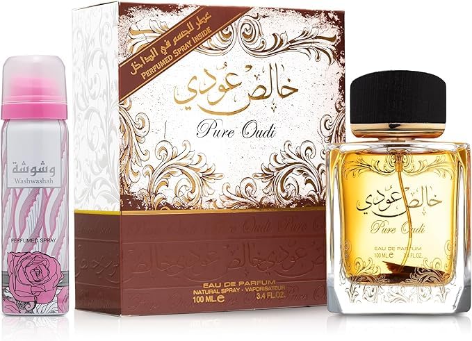 Pure Oudi Eau De Parfum For Unisex,100 ml with Deodorant 50 ml, Agarwood Cinnamon Nutmeg Jasmine Sandalwood Musk