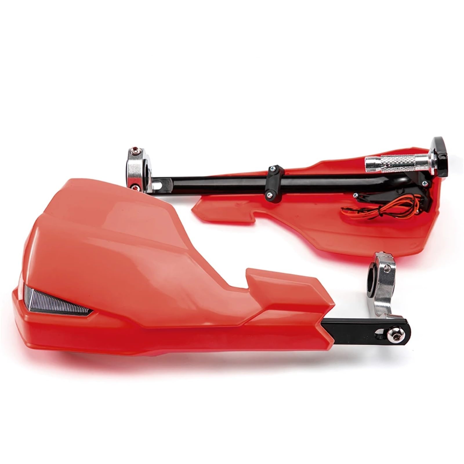 Motocykl Handguards Ochraniacze na roweru motocy Uniwersalne osłony dłoni na kierownicę motocykla Tarcza hamulca | Osłona dźwigni sprzęgła, osłony dłoni Motocross, kierunkowskazy(Red)