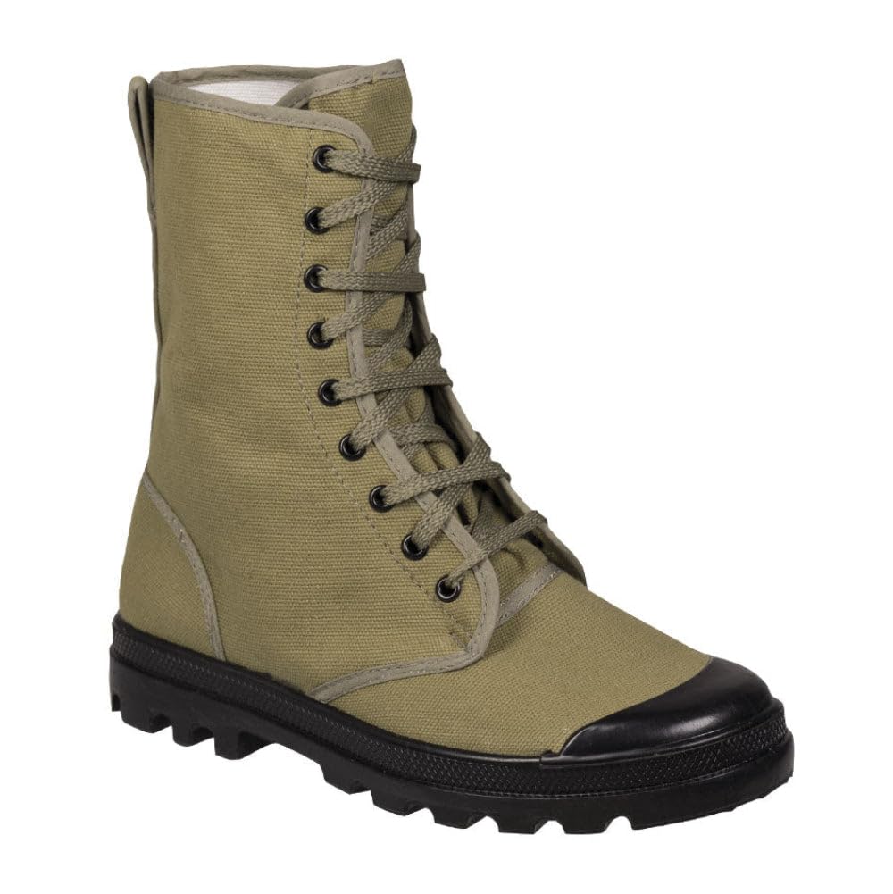 Mil-Tec Bottes de commando françaises en toile 9 trous Olive