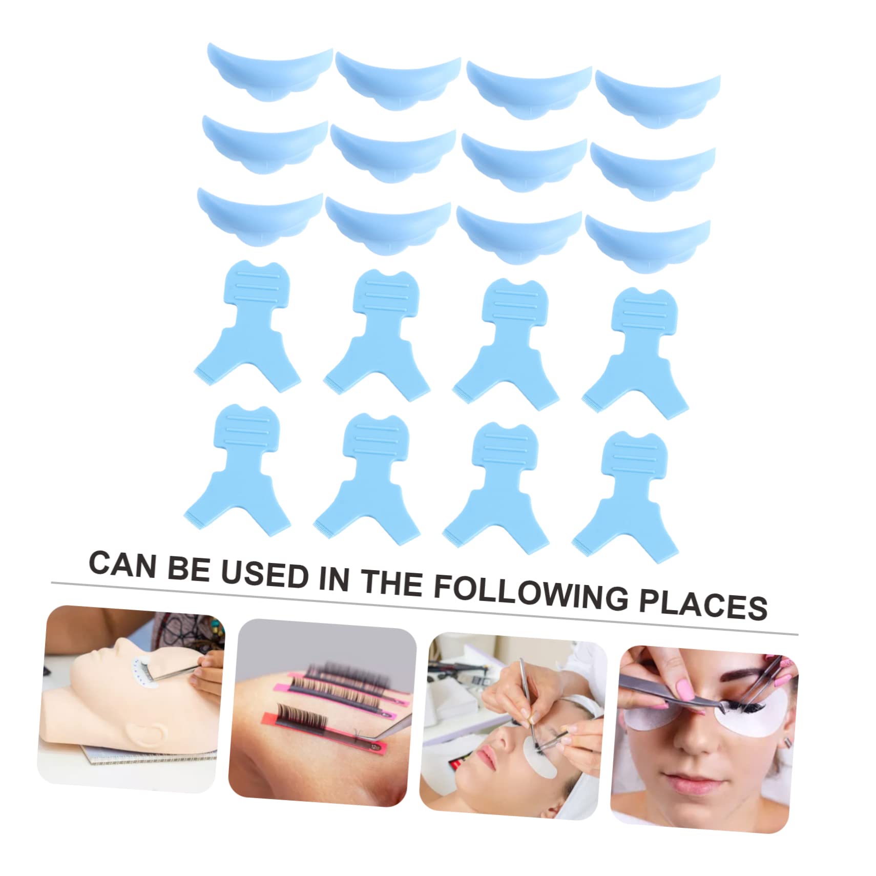 FOMIYES 30pares Rizado De Pestañas Almohadilla Para Extensiones Con Cepillos De Maquillaje Herramienta Profesional Para Salones y Uso Personal
