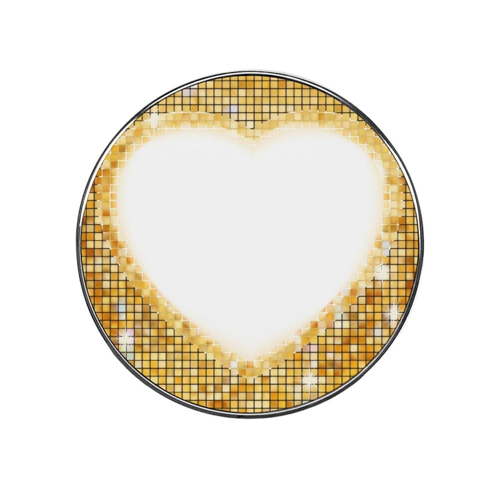 Glittering Golden Love Alloy Fridge Magnet For Office Cabinet Refrigerator Whiteboard Photo