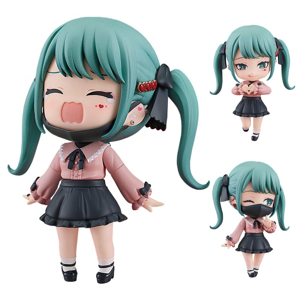 Figurine Miku PVC 10cm - Accessoires Interchangeables, Décoration Bureau/voiture - Cadeau Fan Anime