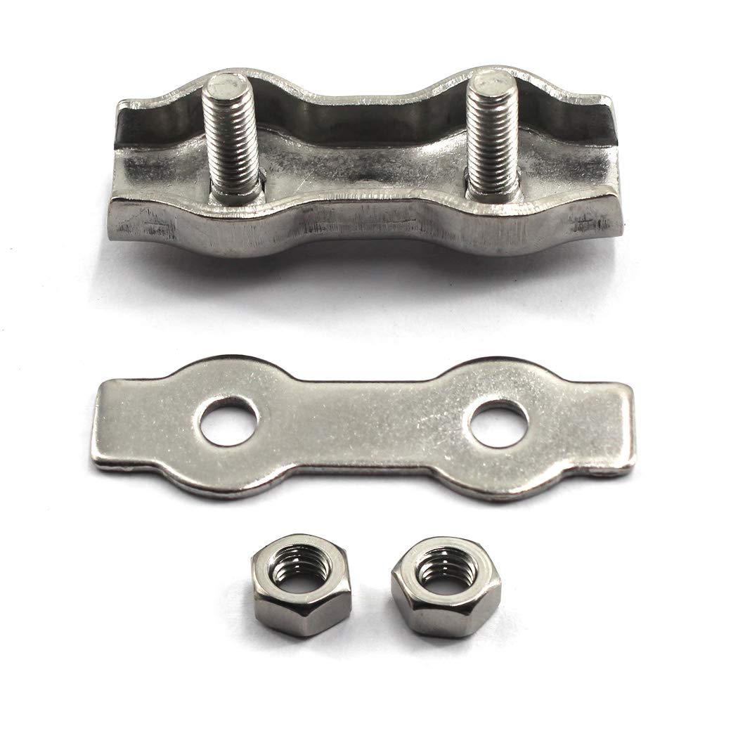 M4 Abrazadera para cuerda de alambre Acero inoxidable 304 (10 Piezas)