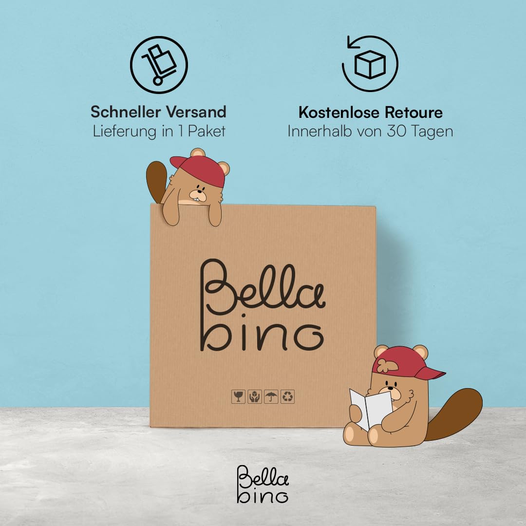 Bellabino Sora Kindersitzgruppe – Kindertisch mit 2 Stühlen aus Holz – Sitzgruppe Indoor Grau – Kinder Tisch Stuhl Set für Drinnen – Maltisch & Basteltisch ab 2 Jahren – Spieltisch für Kinderzimmer