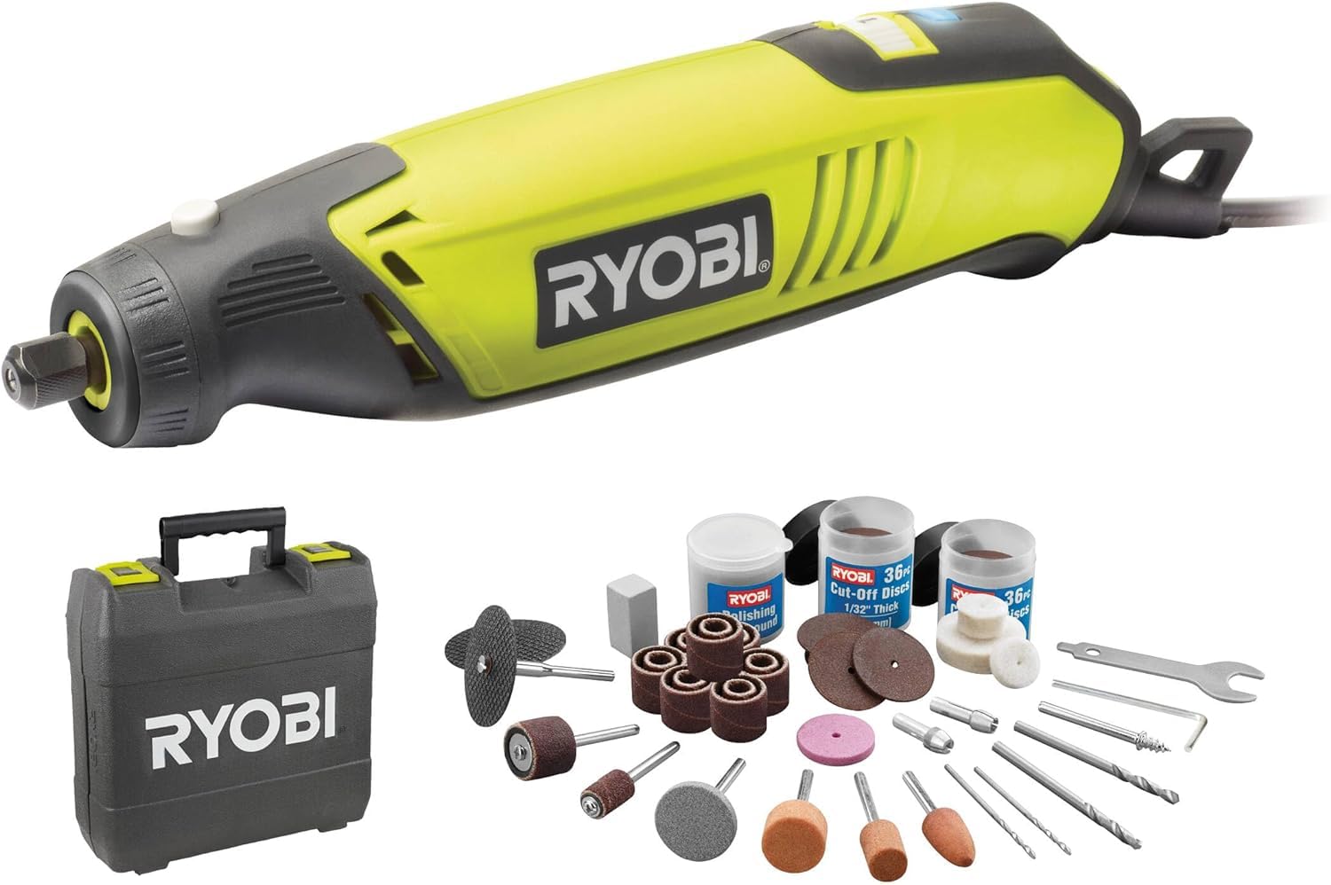 Ryobi EHT150V Utensile Rotativo 150W 115 Accessori Velocità Variabile 10000-35000 giri/min