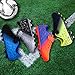 brooman Kids Firm Ground Soccer Cleats Boys Girls Athletic Outdoor Football Shoes(11,Orange Blue)