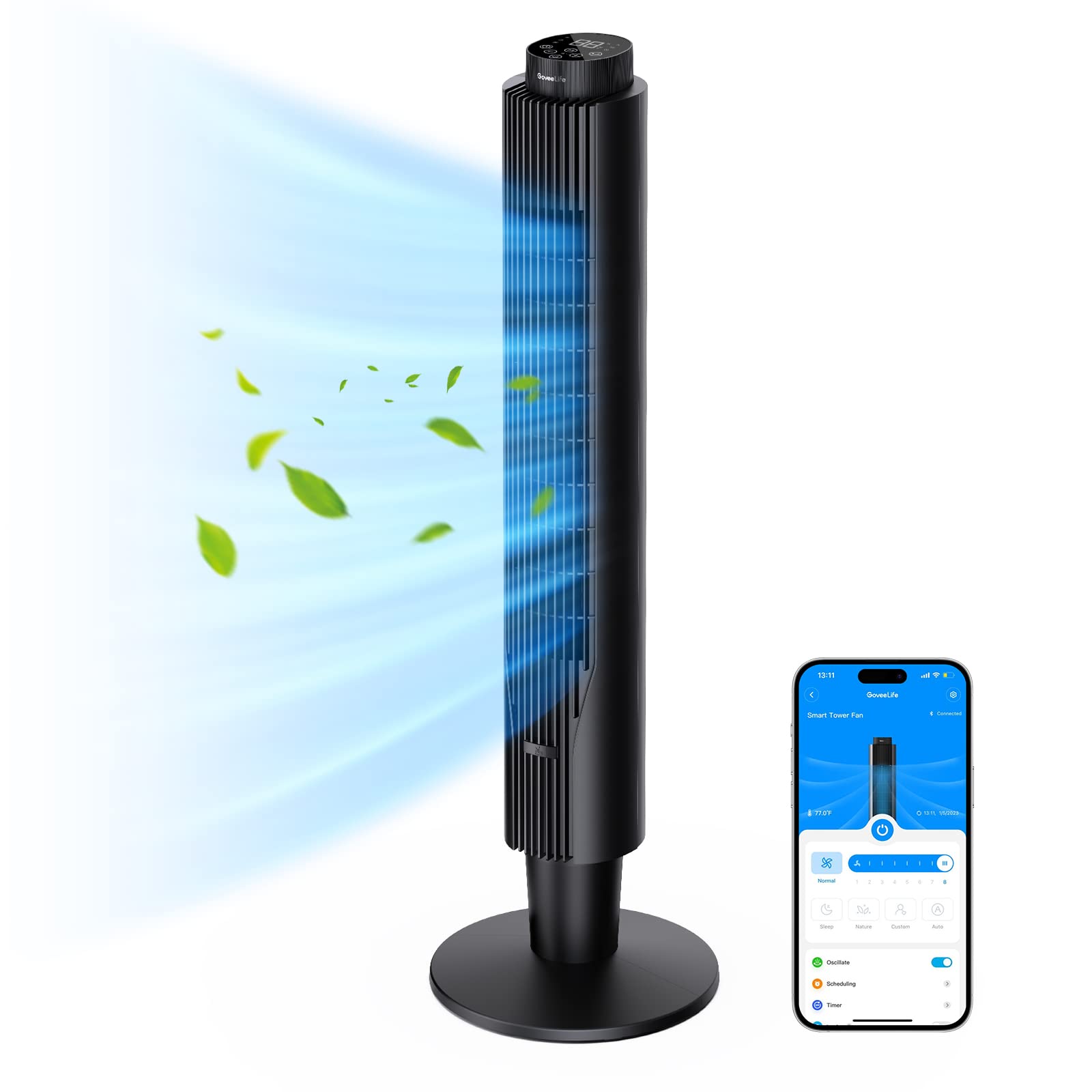Buy GoveeLife Smart Tower Fan 2023 Upgraded, 42 Inch WiFi Fan with