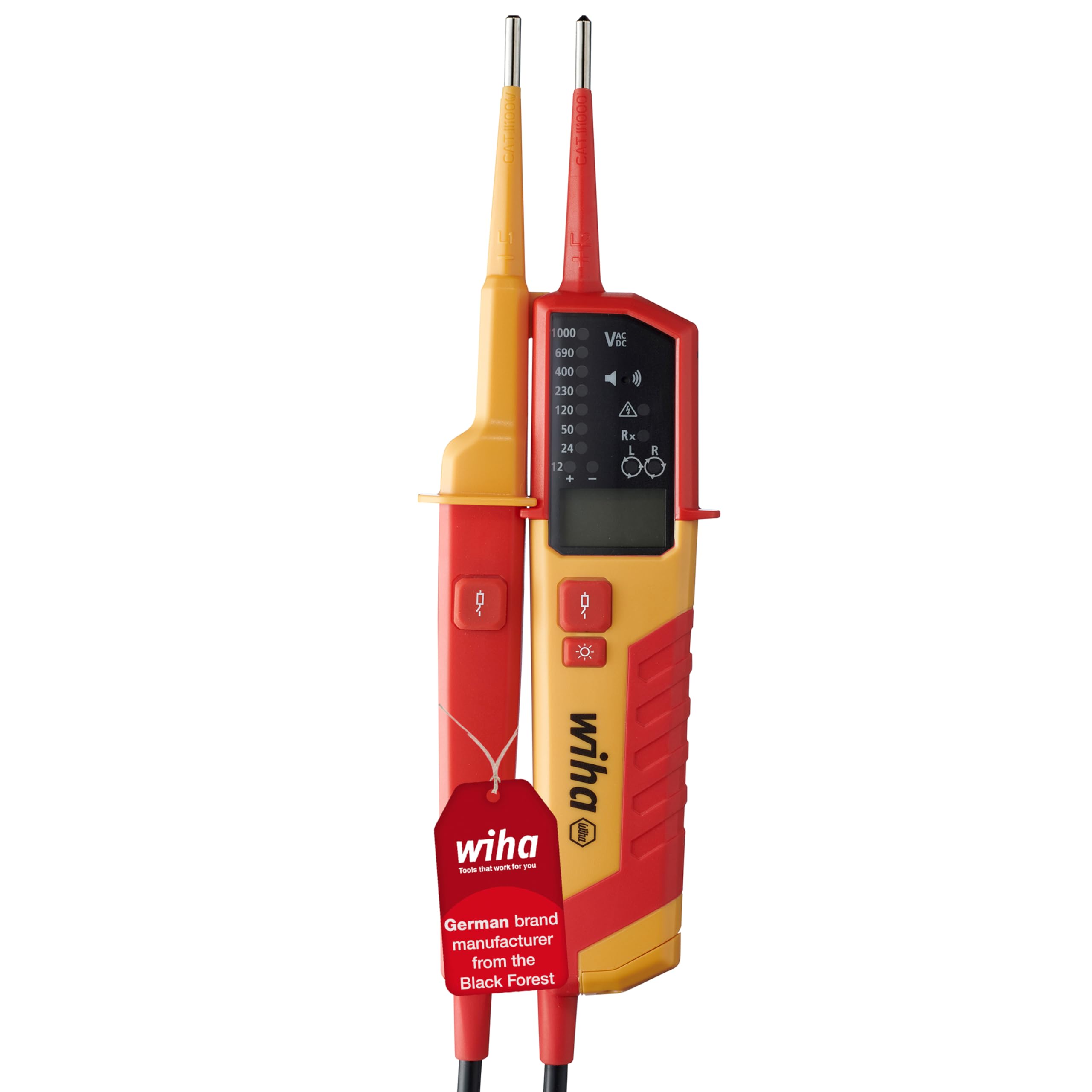 Wiha Voltage and Continuity Tester 0.5-1,000 V AC, CAT IV