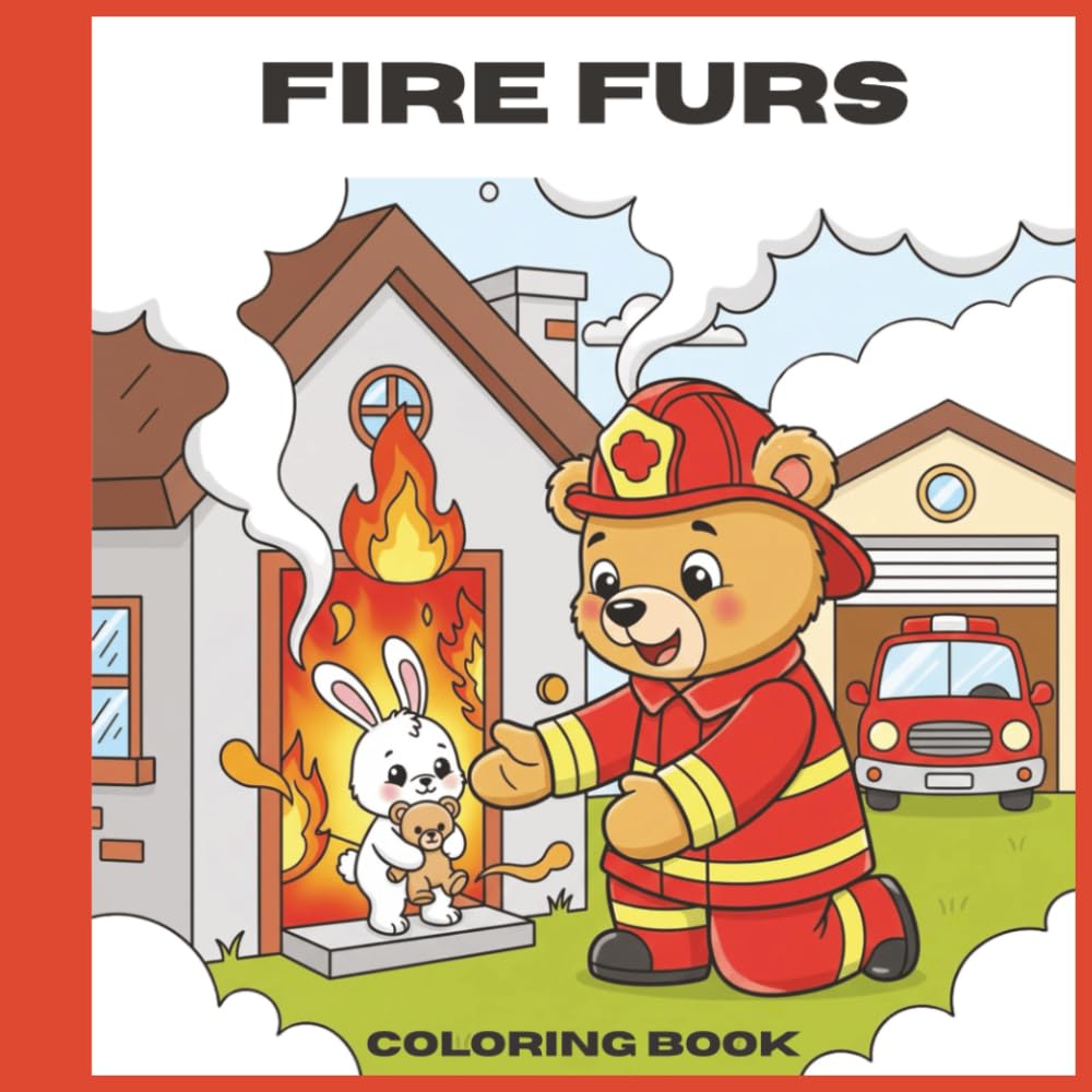 Fire Fur| Brave Animal Firefighters Coloring Book for Kids