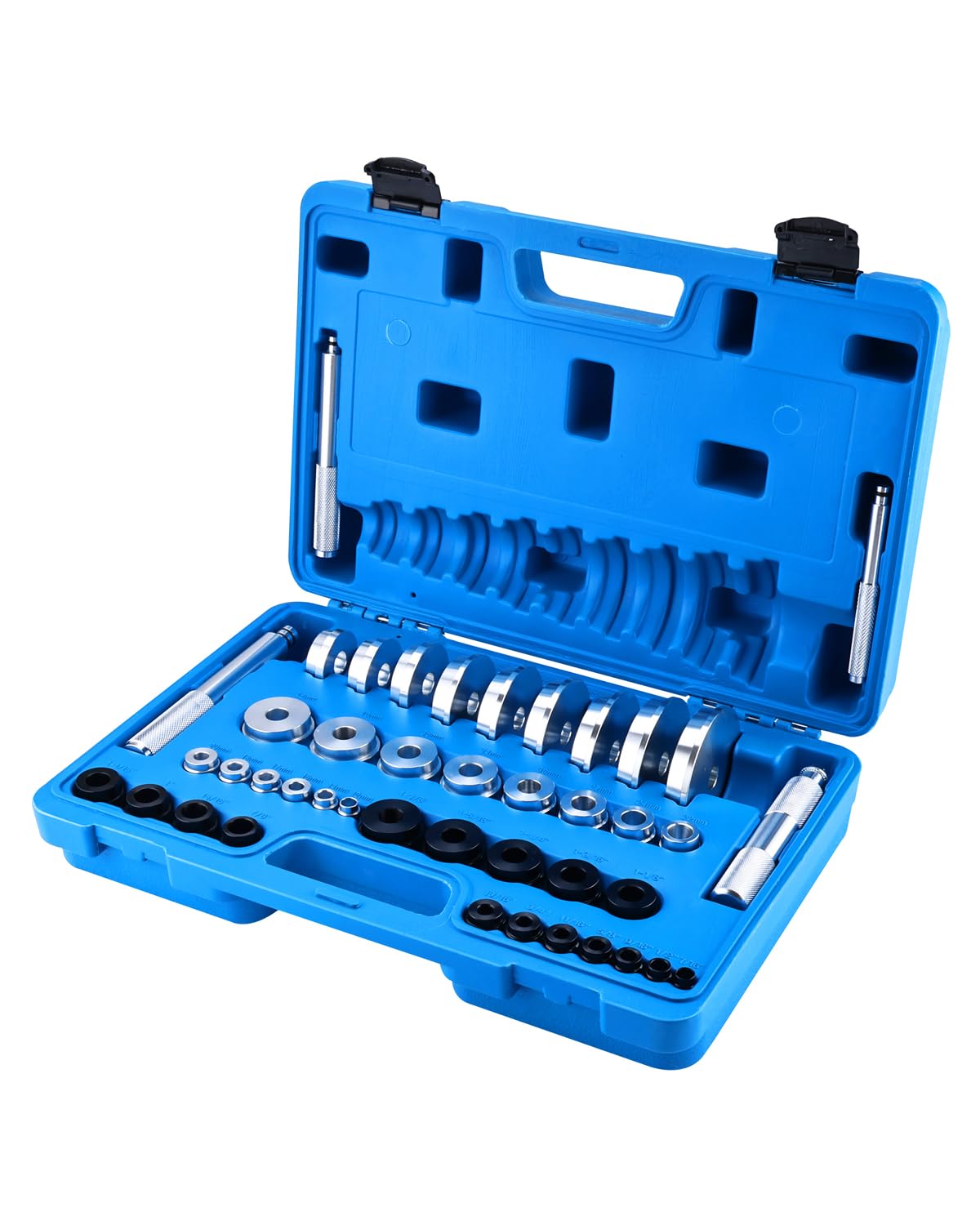 BOOMSTART 43-TLG. Lager-Einbau-Set, Lager- und Dichtringtreiber mit 39 Adaptern, 4 Griffstangen & Handschuhen – Radlager Montage Kit im Werkzeugkoffer