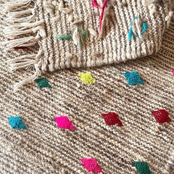 Amazon.co.jp: Moroccan rug ワッザン 103x150cmモロッコ ラグ