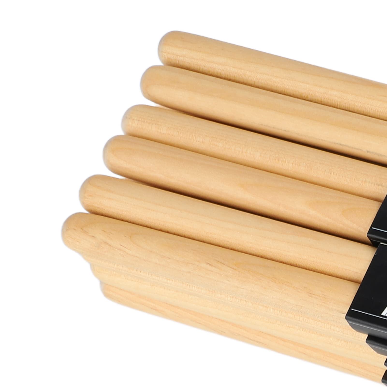 12 Pares de Baquetas de Madera de Arce 7A con Punta Ovalada, Juego de Baquetas Antideslizantes, Baquetas Americanas con Forma de Lágrima, Rendimiento Duradero, Baquetas Clásicas
